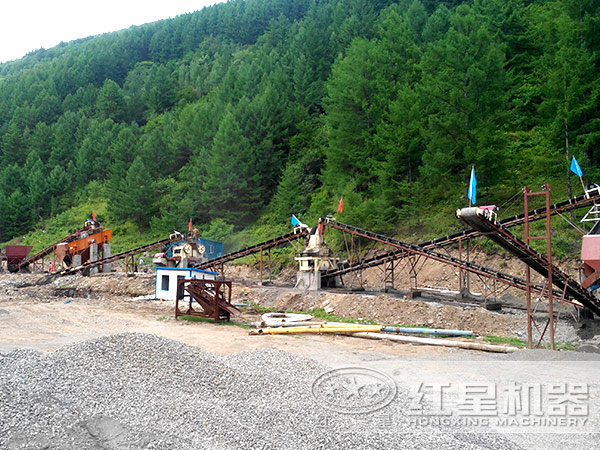 機(jī)制砂生產(chǎn)線全景圖 機(jī)制砂生產(chǎn)線全景圖